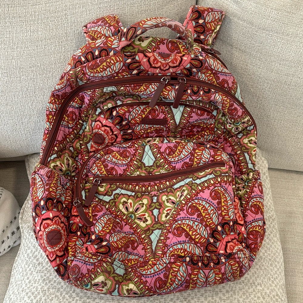 Vera Bradley backpack. Resort Medallion. Well loved.